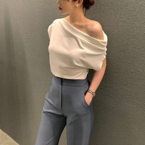 Áo Thun Tay Ngắn Dáng Ôm Gợi Cảm Trẻ Trung Phong Cách Hàn Quốc Cho Bạn Gái