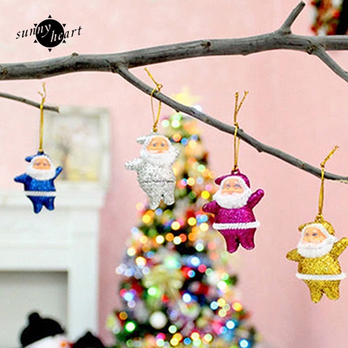 Set 6 Búp Bê Hình Ông Già Noel Dễ Thương Dùng Để Trang Trí Cây Thông Noel Tiện Dụng