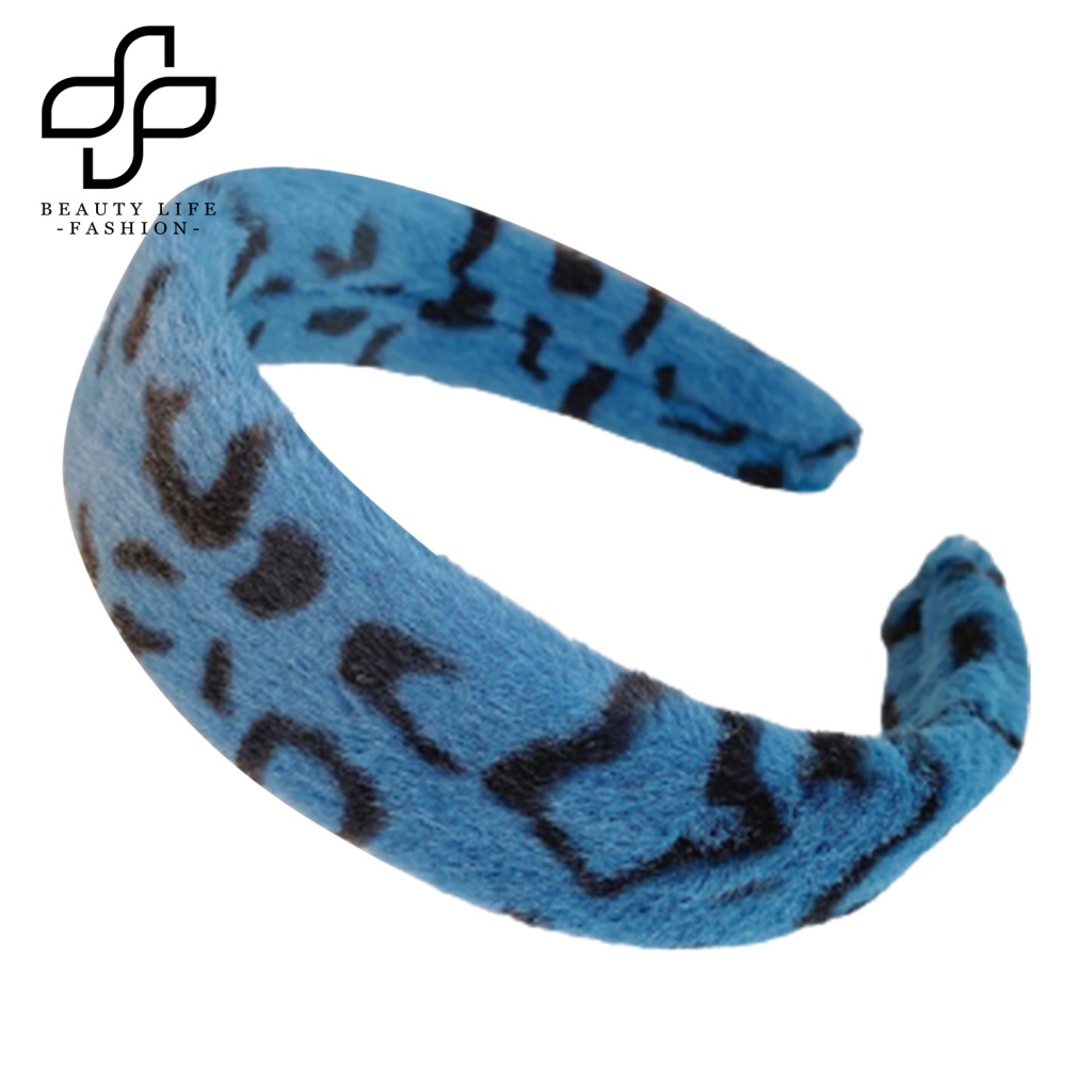 Băng Đô Vải Lông Họa Tiết Da Báo Phong Cách Retro Dành Cho Nữ