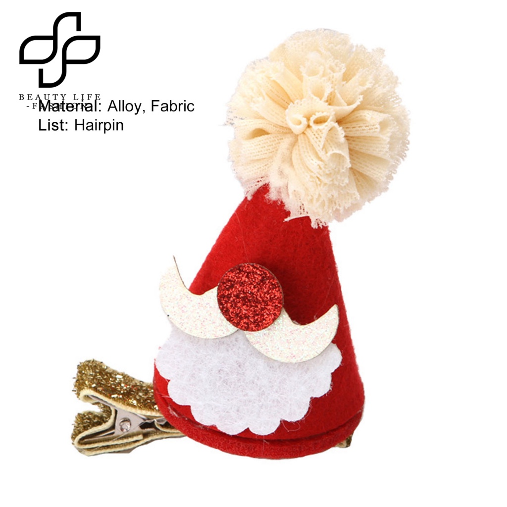 1 Kẹp Tóc Hình Nón Giáng Sinh Lấp Lánh