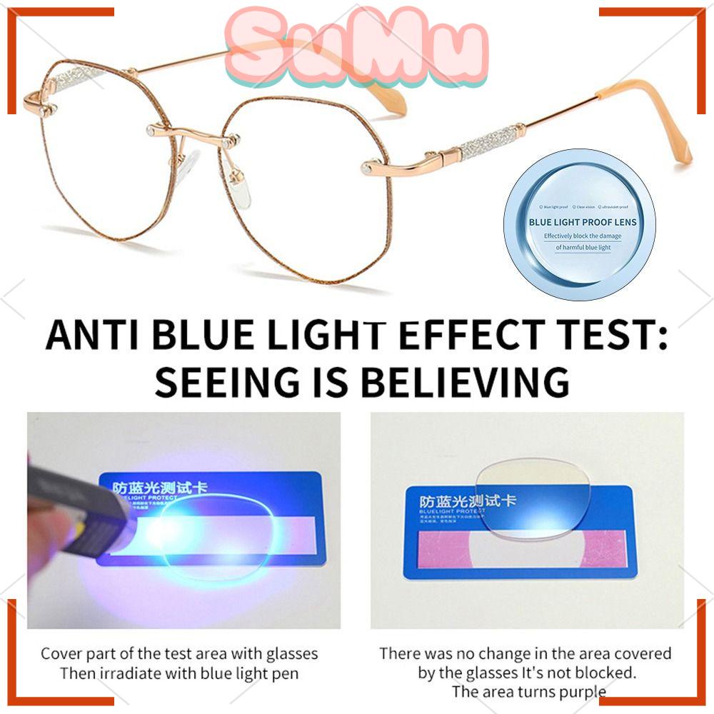 Kính Đọc Sách Lấp Lánh SUMU|Đèn Chống Ánh Sáng Xanh Thiết Kế Đơn Giản