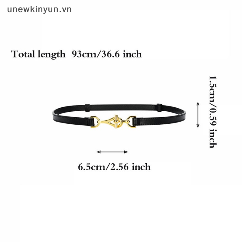 Thắt Lưng Da Pu Khóa Kim Loại Thời Trang Cho Nữ