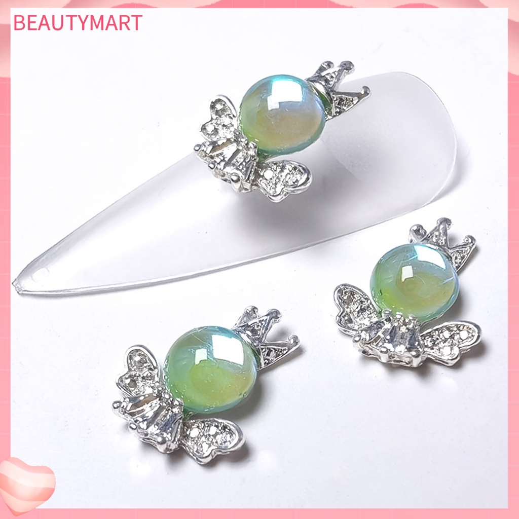 Set 10 Phụ Kiện Trang Trí Móng Tay Hình Vương Miện Bằng Hợp Kim DIY