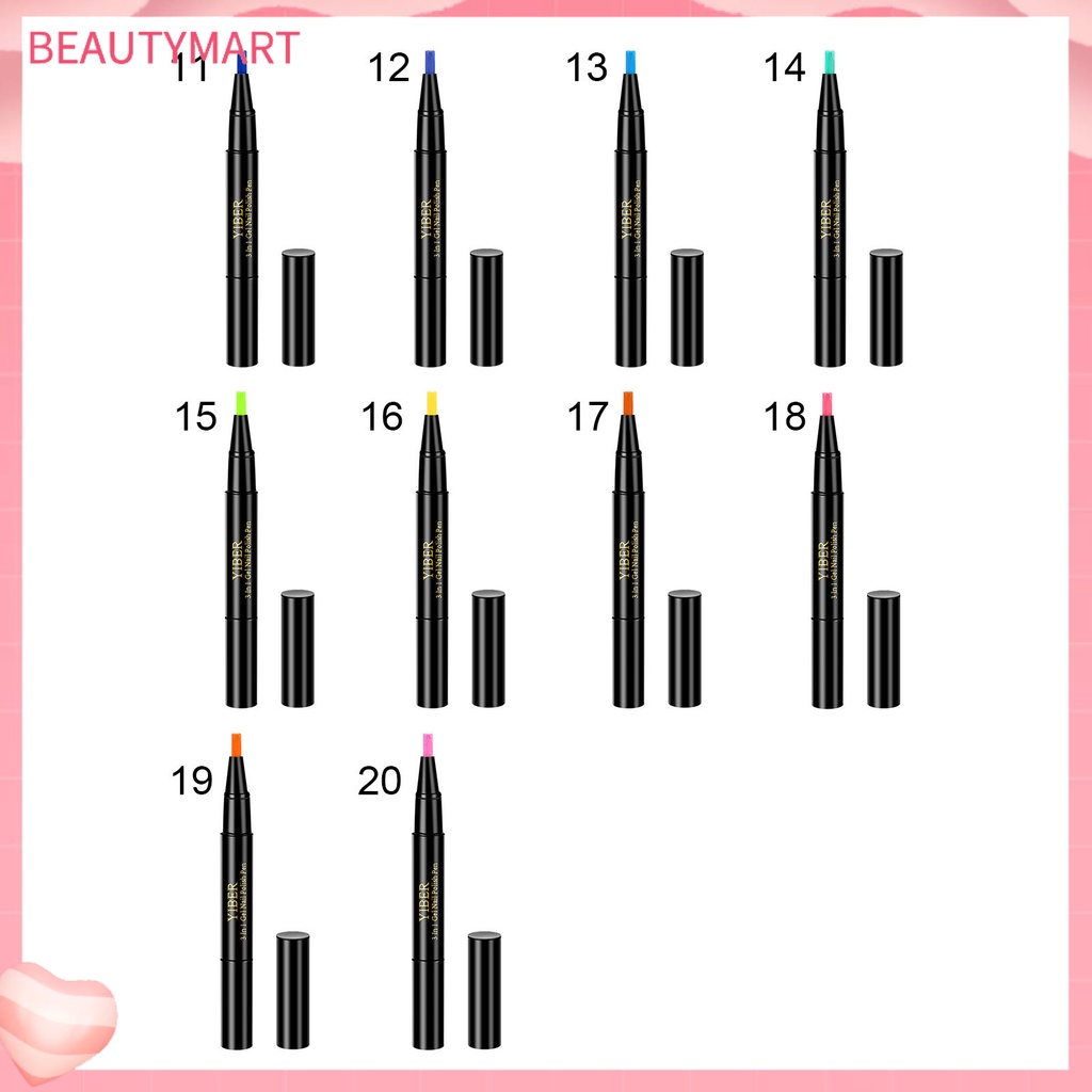 Bút Sơn Móng Tay 8ml YIBER Resin Tự Nhiên An Toàn Cho Sức Khỏe 3 Trong 1