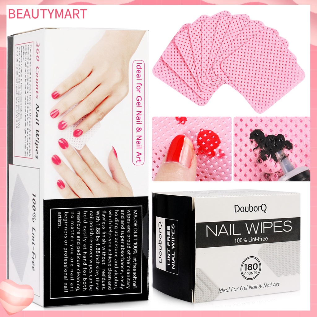 Set 180 / 360 Miếng Bông Cotton Tẩy Sơn Móng Tay Tiện Lợi