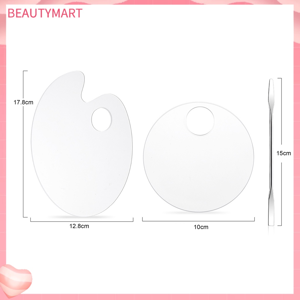 1 Bộ Bảng Màu Trang Điểm Móng Tay Bằng Acrylic Trong Suốt Chống Áp Lực Dễ Vệ Sinh