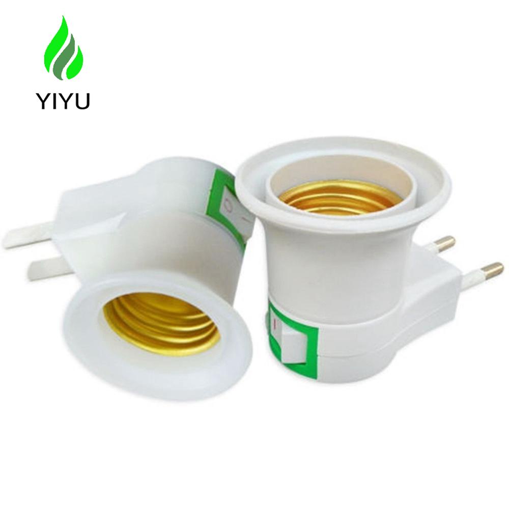 YIYU Giá Đỡ Bóng Đèn Led E27 Phích Cắm Eu Có Công Tắc On / Off