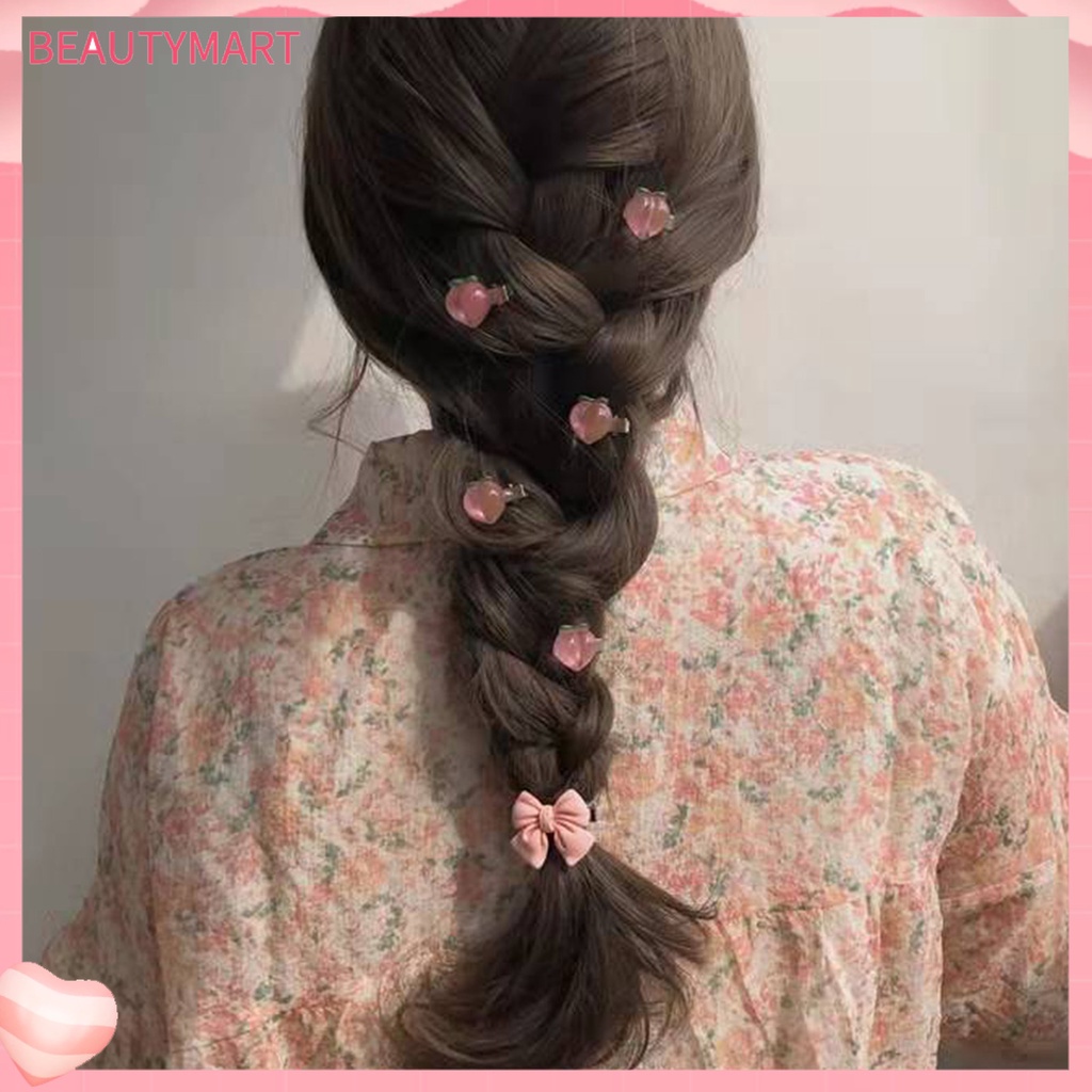 Kẹp Tóc Hình Trái Tim / Hoa Hồng / Nơ / Bướm Dễ Thương Chống Trượt Thời Trang Mùa Hè Cho Nữ