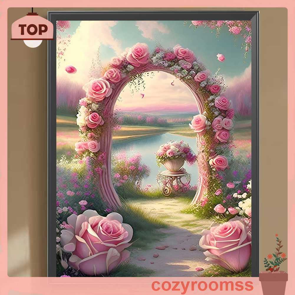 Tranh Đính Đá Kim Cương Toàn Bộ 5D DIY Hình Vẽ Vườn Hoa