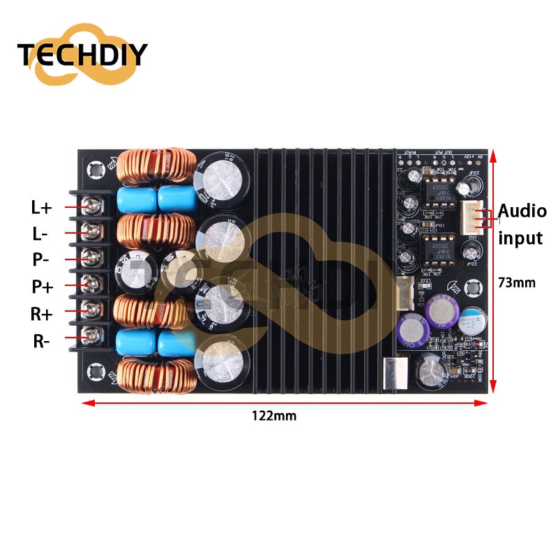 Bảng Mạch Khuếch Đại Âm Thanh Kỹ Thuật Số TPA3255 HIFI Stereo 300W * 2 Class D 2.0 600W DC 48V