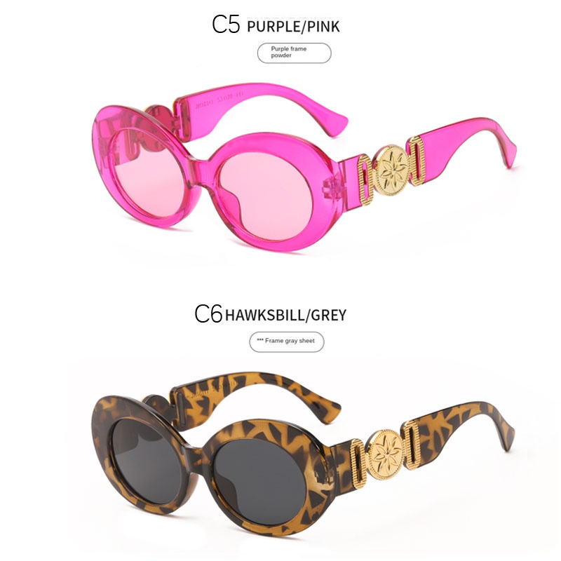 Kính Mát Gọng oval Phong Cách Âu Mỹ Cổ Điển Mới Cho Nam Và Nữ