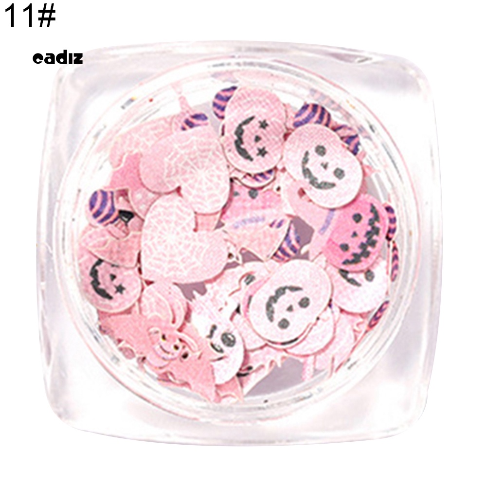 Set 2 Hộp Phụ Kiện Trang Trí Móng Nghệ Thuật Chủ Đề Halloween