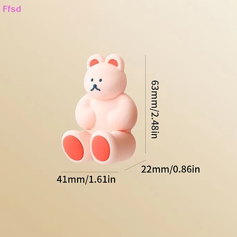 {Ffsd} Giá Đỡ Bàn Chải Đánh Răng &amp; Móc Hít Chân Không Hình Gấu Hoạt Hình Sắp Xếp