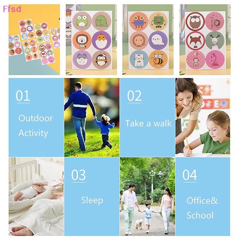 Bộ 36 Miếng Dán Chống Muỗi Tự Nhiên Không Độc Hại Họa Tiết Hoạt Hình