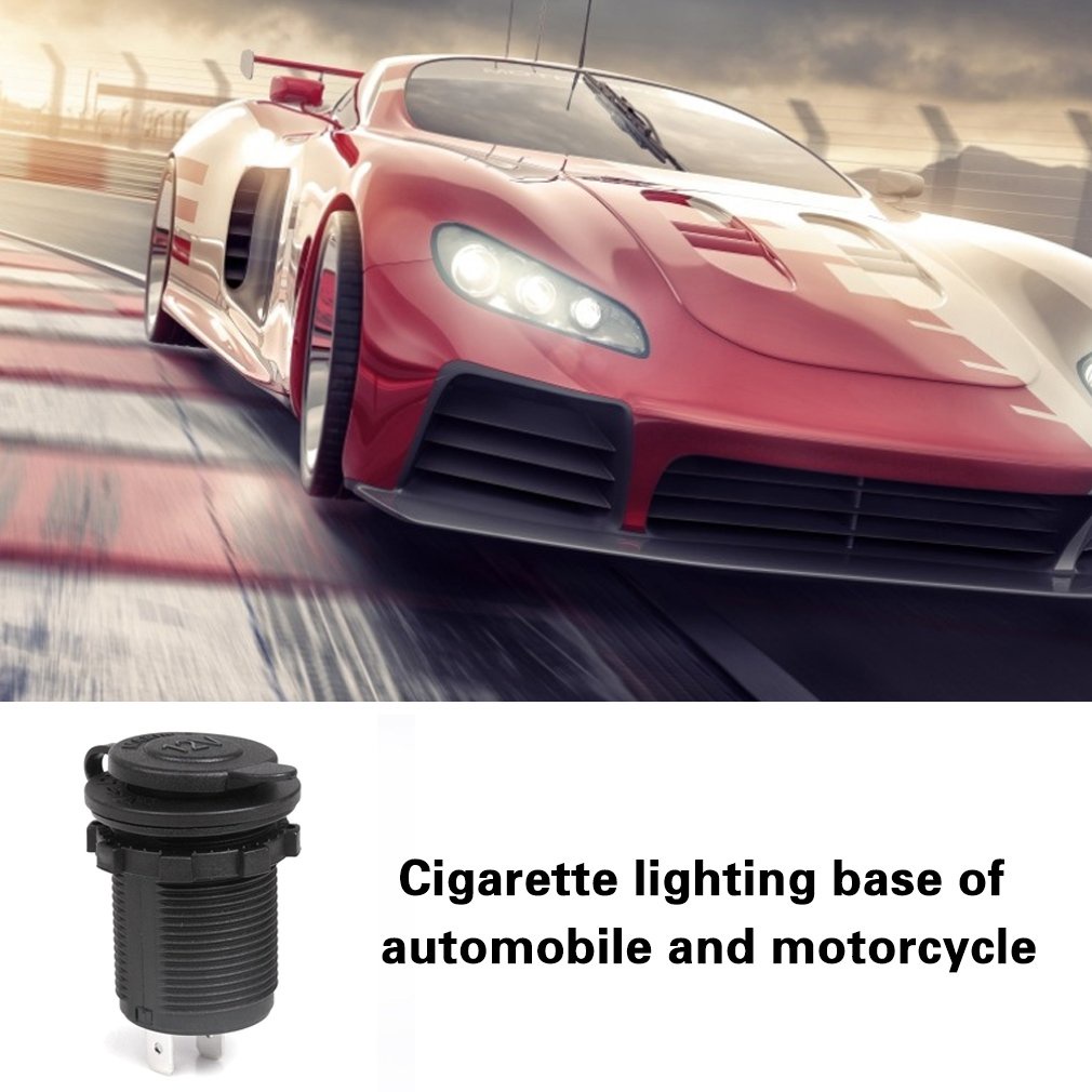 Waterproof Car Motorcycle Motorbike Power Supply Socket Plug Outlet Adapter Fit For 12-24V [Q/15]