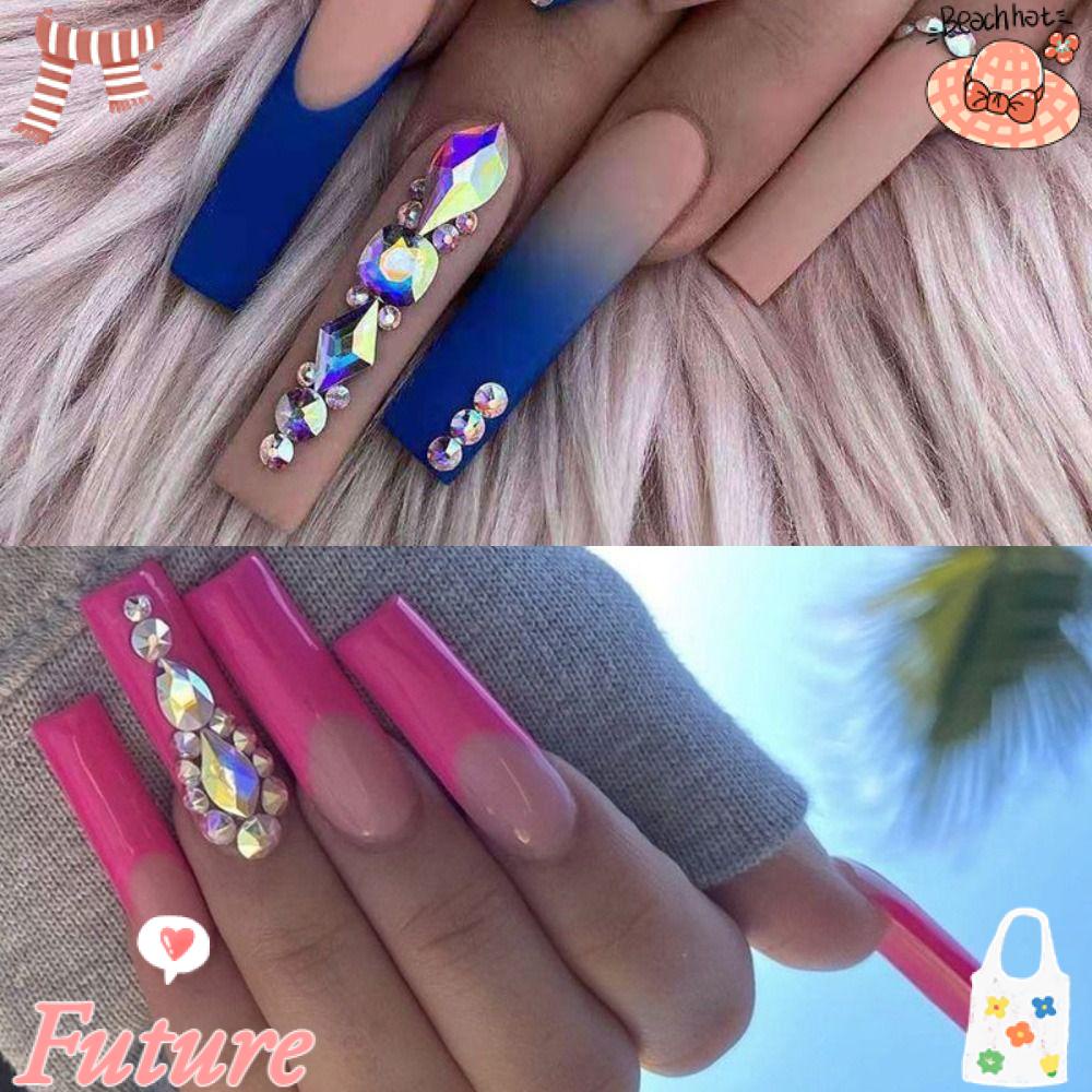 FUTURE Bộ 24 Móng Tay Giả Che Phủ Toàn Diện Tháo Rời Được DIY