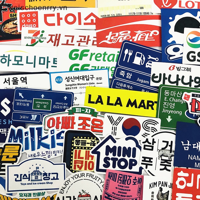 Bộ 31 Miếng Dán Hình Chữ o Phong Cách Nhật Bản Trang Trí Laptop Vali