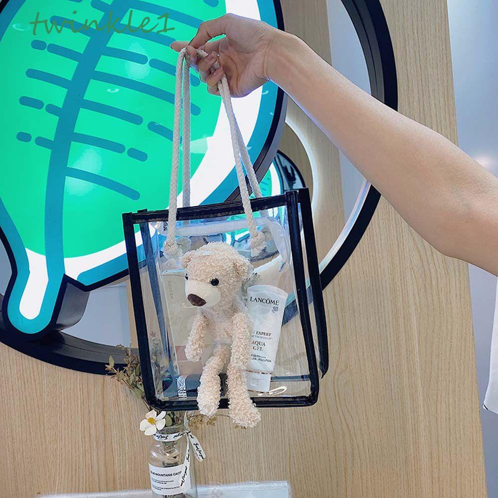 Túi Đựng Mỹ Phẩm Bằng PVC Trong Suốt Họa Tiết Lấp Lánh Có Khóa Kéo Cho Nữ