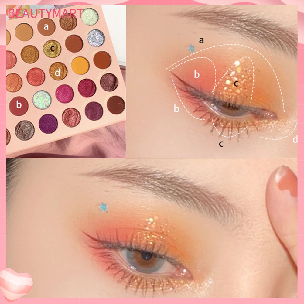 Bảng Phấn Mắt beautymart 30 Màu Tông Lì Và Kim Tuyến Lấp Lánh Chống Nhòe