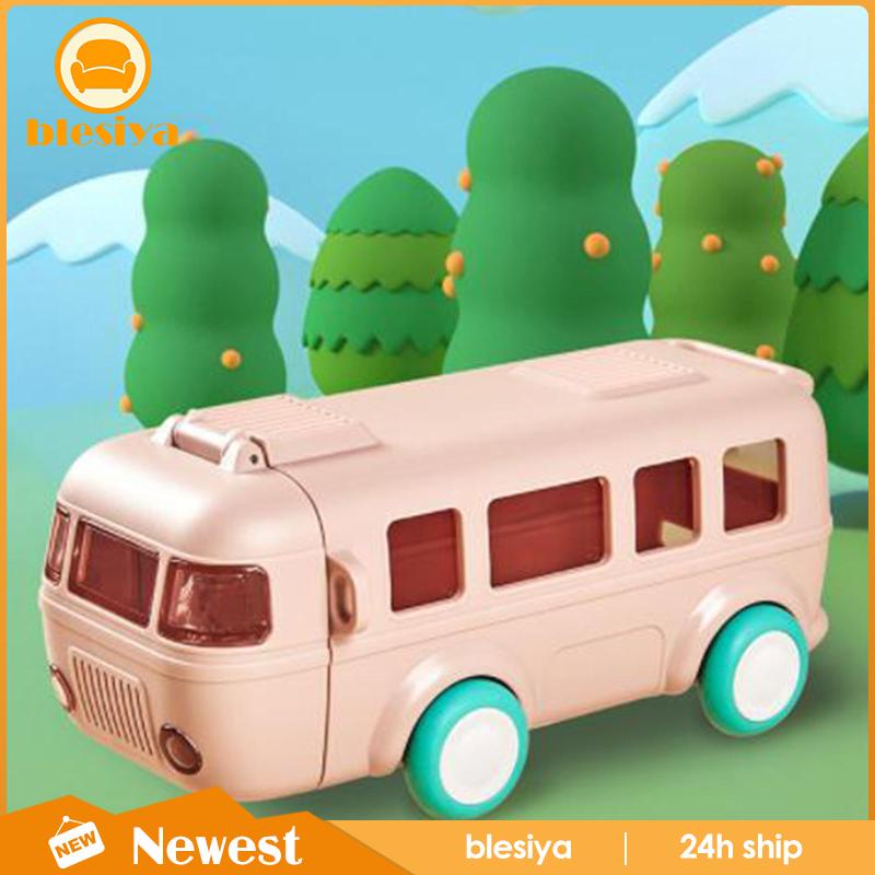 Bình Nước 500ml Hình Xe Buýt Hoạt Hình Dễ Thương Cho Bé