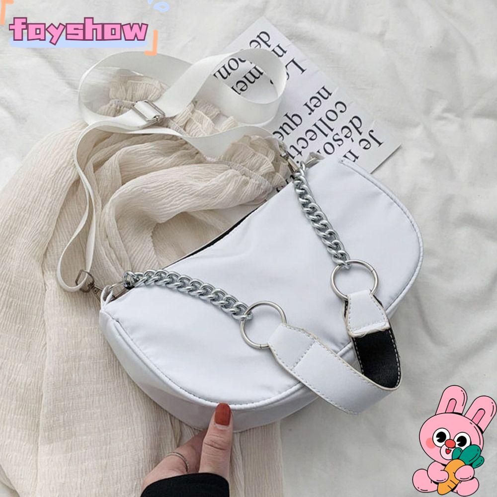 Túi Đeo Chéo Chất Liệu Nylon Màu Sắc Đơn Giản Cho Nữ