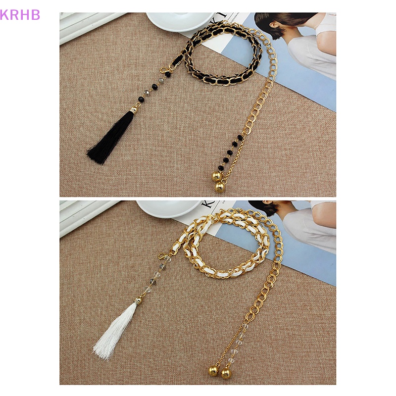 Dây Đeo Hông Đính Hạt Ngọc Trai Phong Cách Vintage Thời Trang Dành Cho Nữ Mới