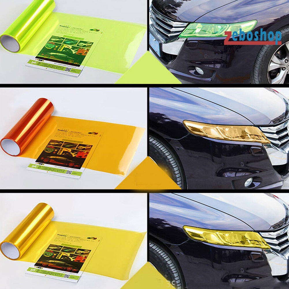 Tấm Phim Dán Trang Trí Đèn Pha / Đèn Hậu Xe Hơi Kích Thước 60cmx30cm