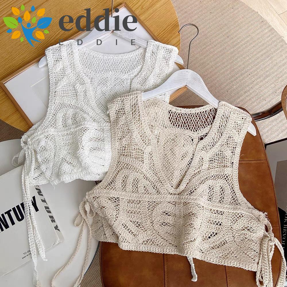 Áo Hai Dây Dệt Kim Dáng Ngắn Thời Trang Đi Biển Mùa Hè 26EDIE Cho Nữ