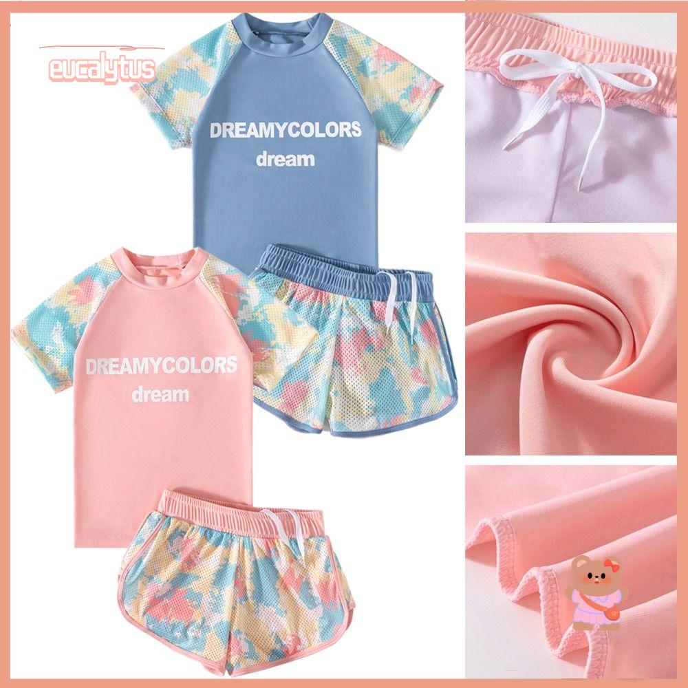 Bộ Đồ Bơi Màu Trơn Mau Khô Chống Nắng Dành Cho Trẻ Em