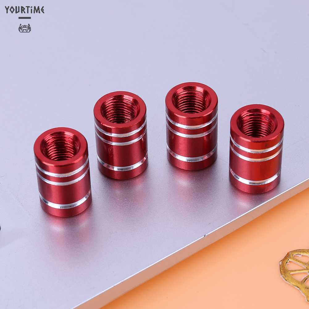 Set 4 Nắp Van Bánh Xe Bằng Hợp Kim Nhôm Nhiều Màu Sắc