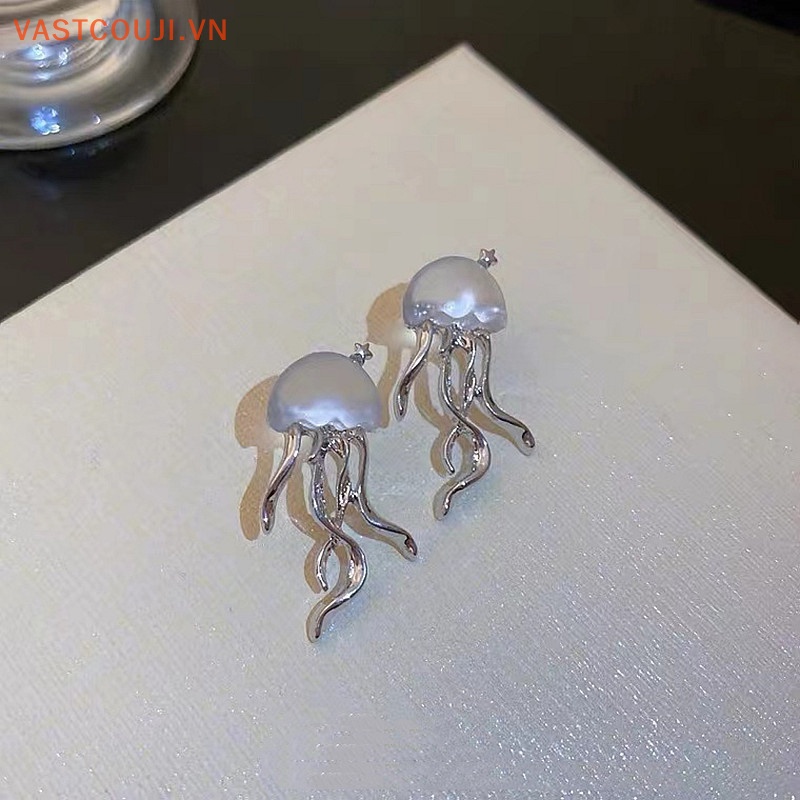 1 Cặp Bông Tai Nữ Đính Đá Thời Trang Hàn Quốc