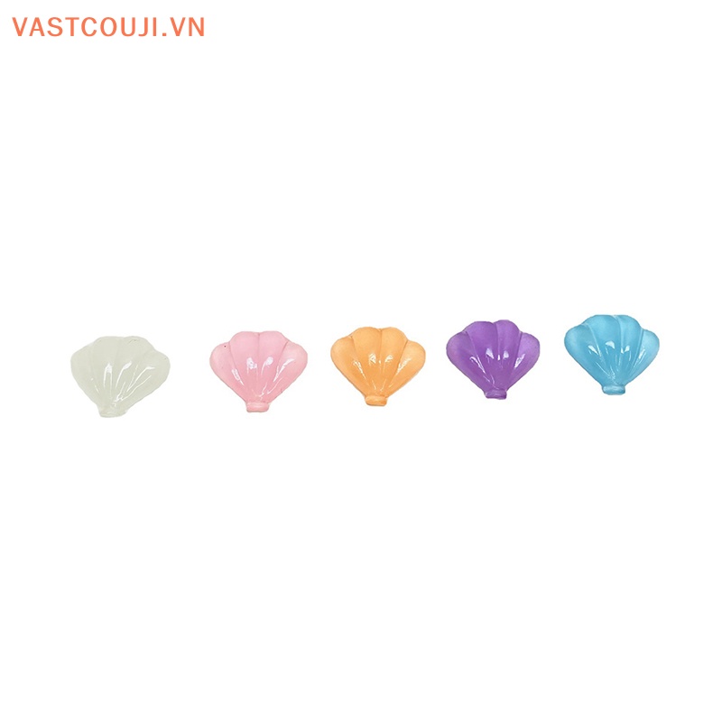 Set 10 Viên Đá 3D Dạ Quang Hình Vỏ Sò Dễ Thương Dùng Trang Trí Sổ Tay DIY