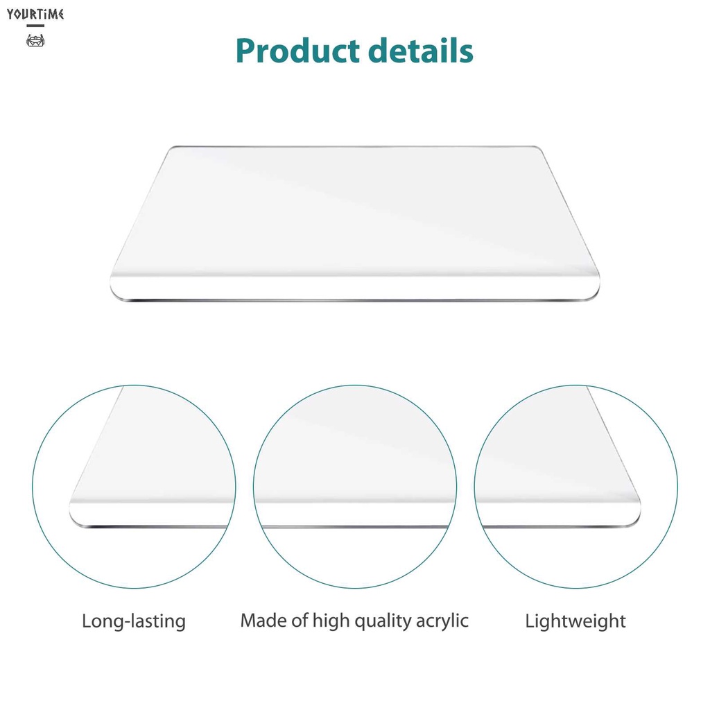 Thớt Nhựa Acrylic Trong Suốt Hình Chữ Nhật Chống Trượt Tiện Dụng Cho Nhà Bếp