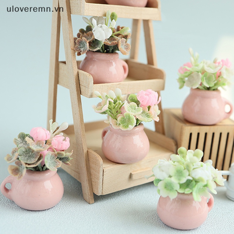 Bình Hoa Mini Trang Trí Nhà Búp Bê Màu Sắc Ngẫu Nhiên Tỷ Lệ 1 / 12