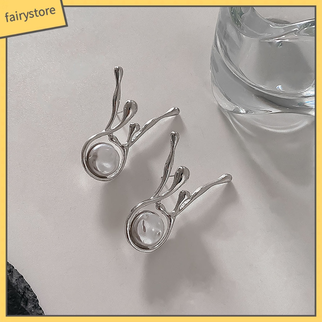 1 Cặp Bông Tai Ngọc Trai Giả Hình Dạng Độc Đáo Thời Trang