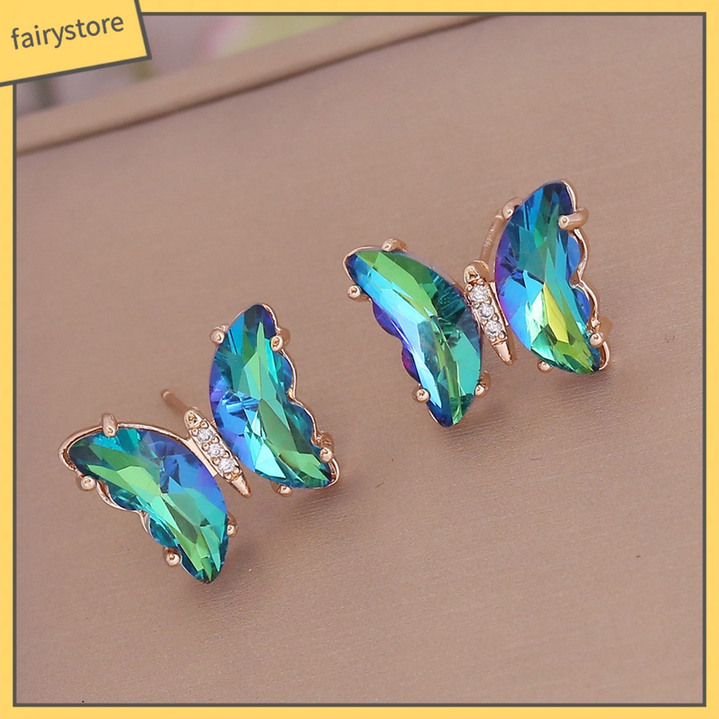 1 Đôi Bông Tai Hình Bướm Màu Sắc Ngọt Ngào Lâu Trôi