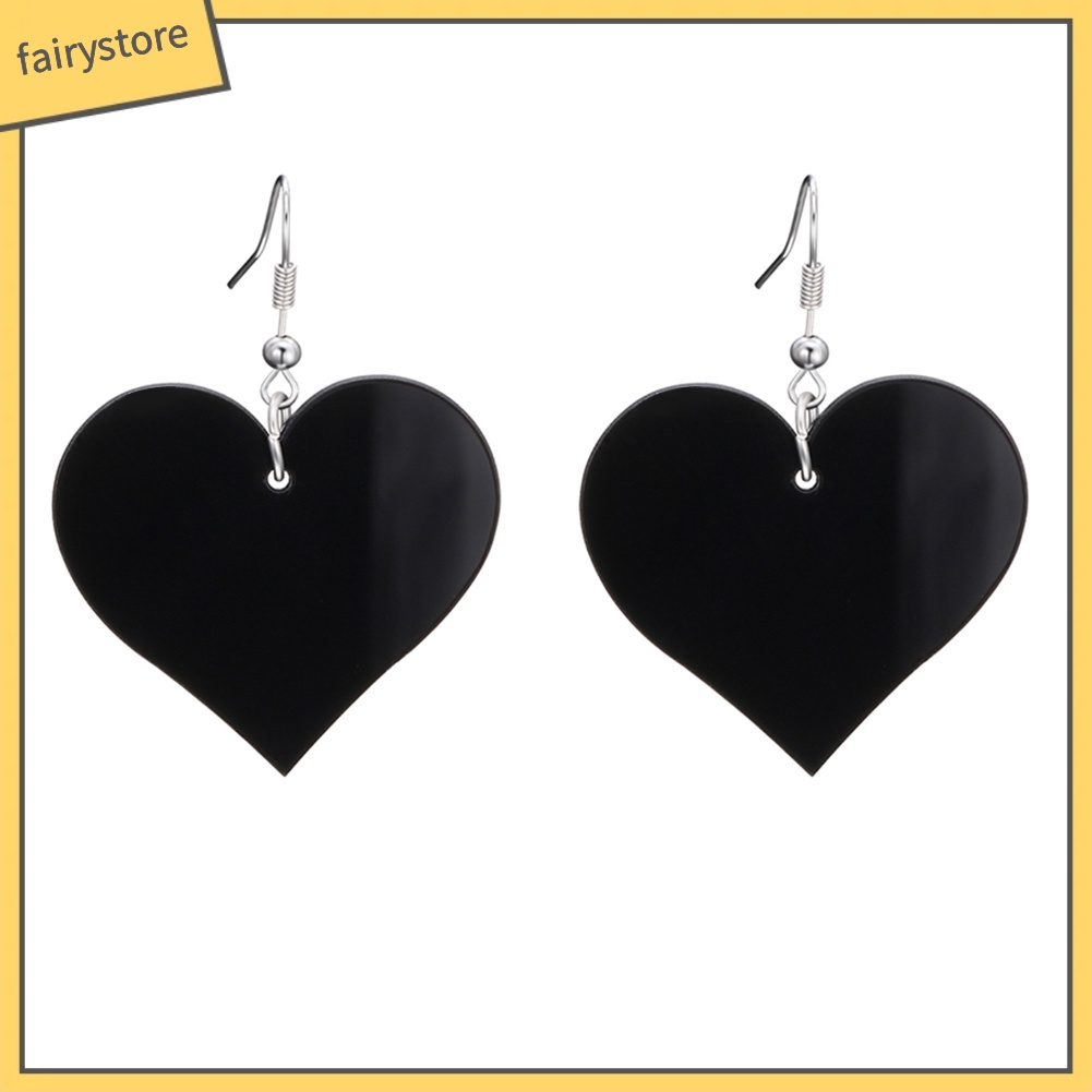 Bông Tai Acrylic Hình Trái Tim Thời Trang Dành Cho Nữ