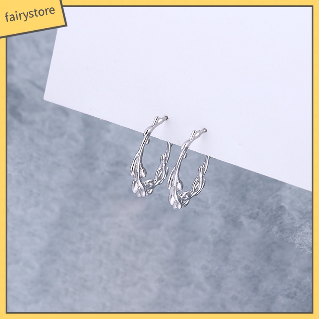 1 Đôi Bông Tai Hình Chiếc Lá Phong Cách Hàn Quốc / Nhật Bản Dành Cho Nữ