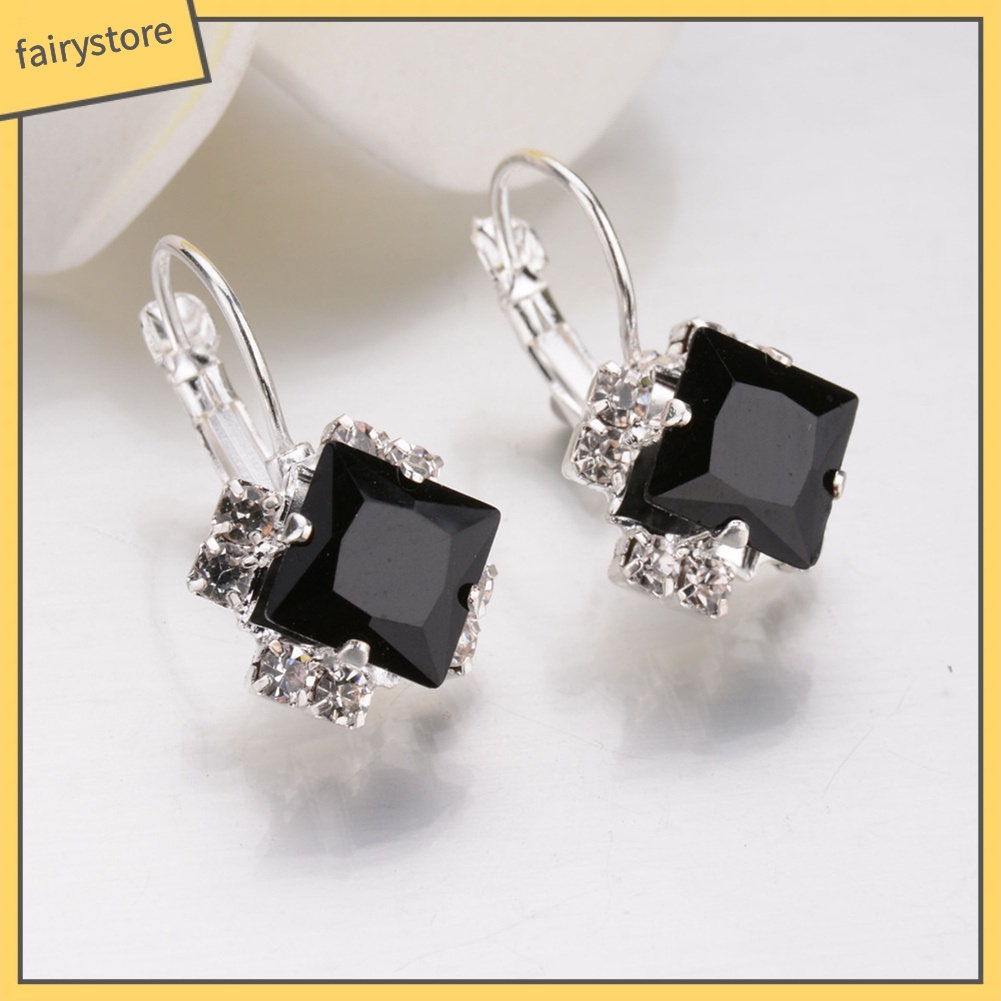 Bông Tai Đính Đá Lấp Lánh Thời Trang Cho Nữ