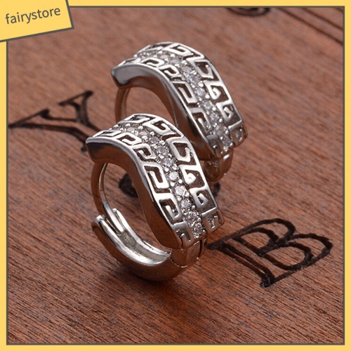 Bông Tai Mạ Bạc Đính Đá Thời Trang Dành Cho Nữ