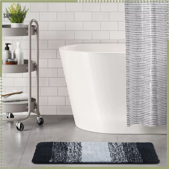 Thảm Chùi Chân Bằng Sợi Micro Siêu Thấm Hút Chống Trượt Thiết Kế Đơn Giản Hiện Đại Cho Nhà Tắm