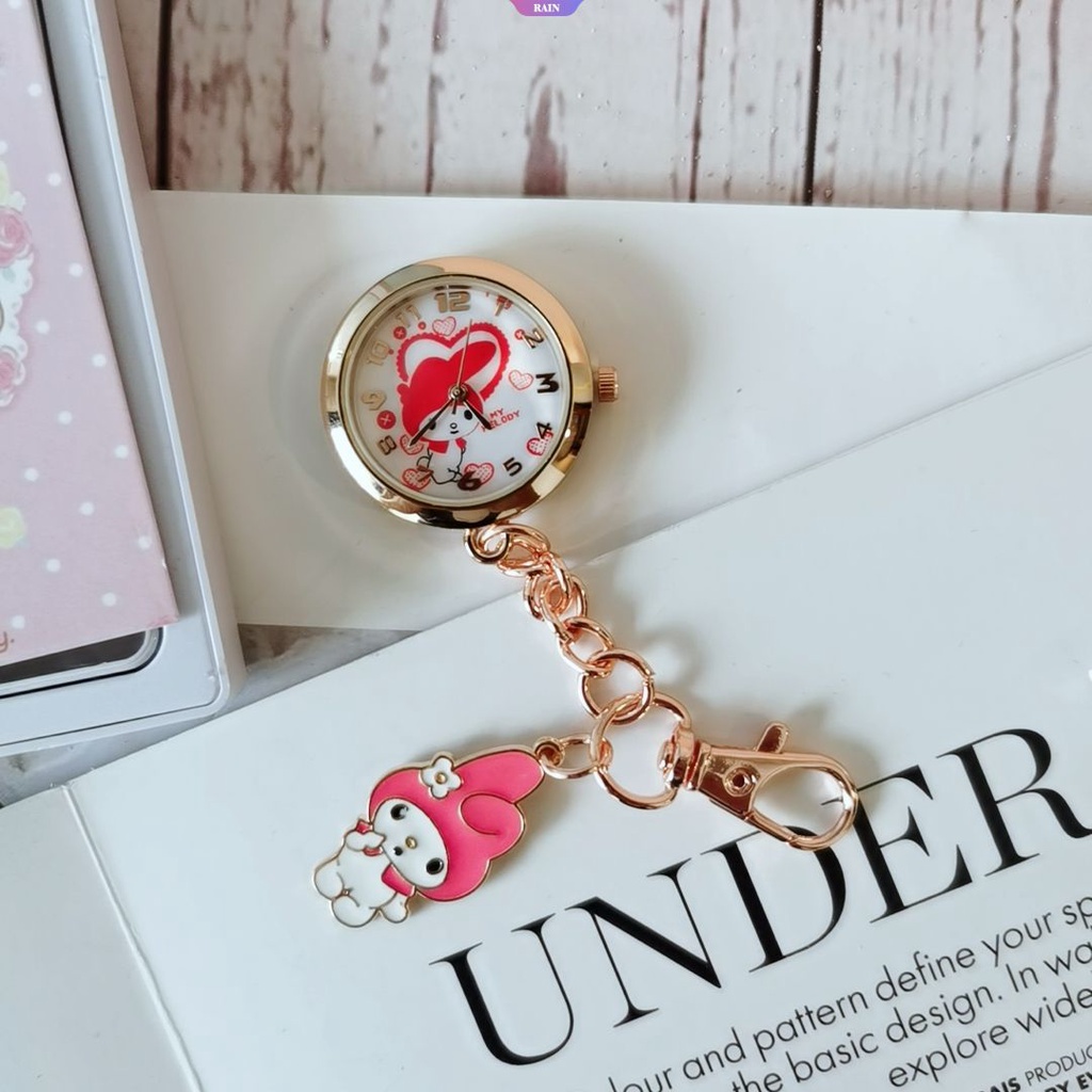 Đồng Hồ Thạch Anh Bỏ Túi Dạng Móc Khóa Mặt Tròn Bằng Hợp Kim Tinh Tế In Hoạt Hình Sanrio My Melody Năm 2023 Làm Quà Tặng Sinh Nhật Cho Cặp Đôi [