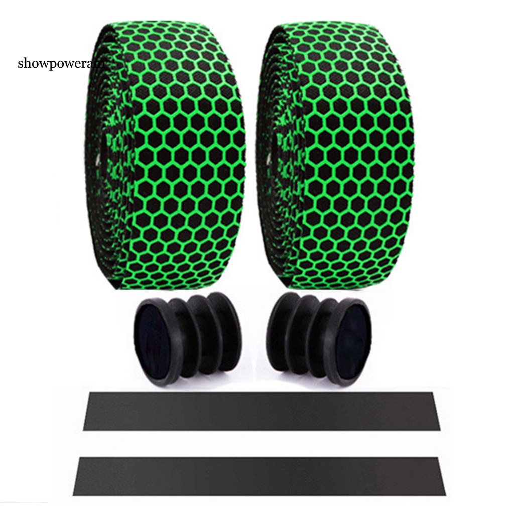 Bộ 2 Băng Quấn Tay Lái Xe Đạp Thiết Kế Kiểu Tổ Ong Thoáng Khí Mềm Mại Kèm Chốt Cắm