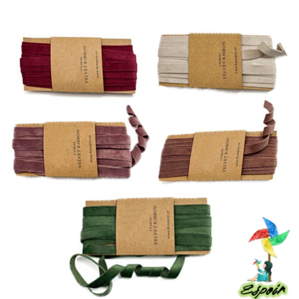 5 Cuộn Dây Ruy Băng In Hoa Trang Trí Bó Hoa Thủ Công