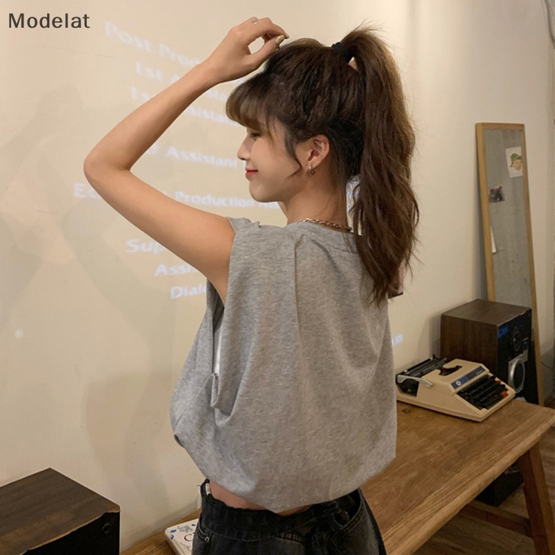 Mfc Áo Thun Không Tay Dáng Rộng In Chữ Phong Cách Hàn Quốc Cho Nữ WTD