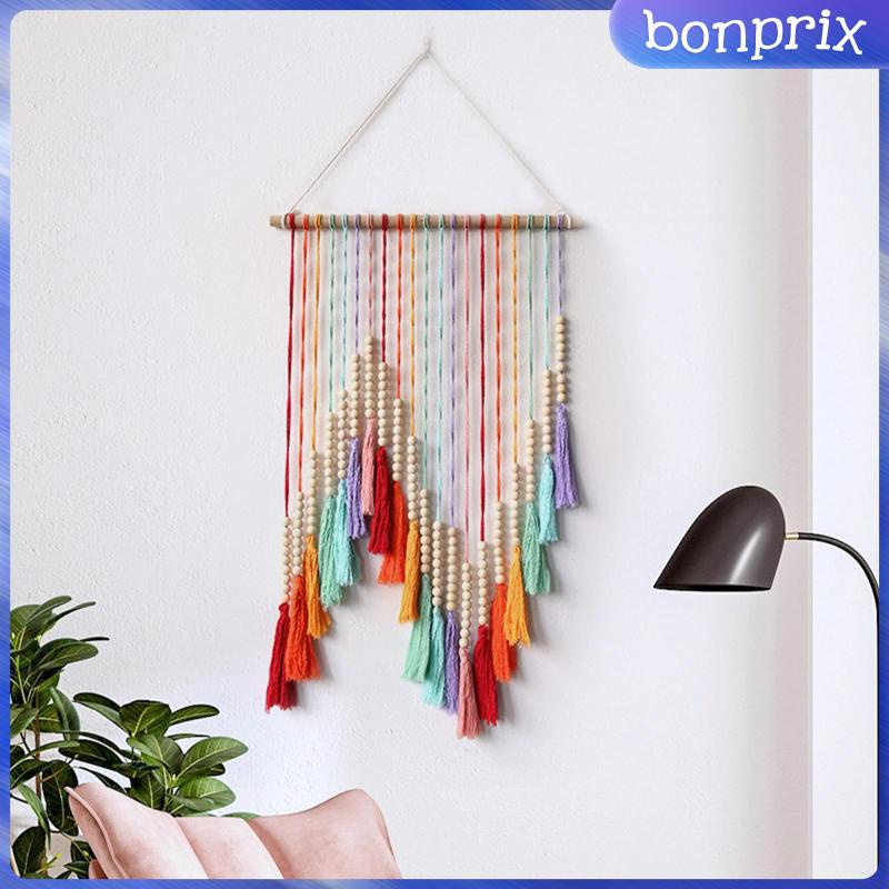 Thảm Macrame Treo Tường Trang Trí Phòng Khách Nhiều Màu Sắc