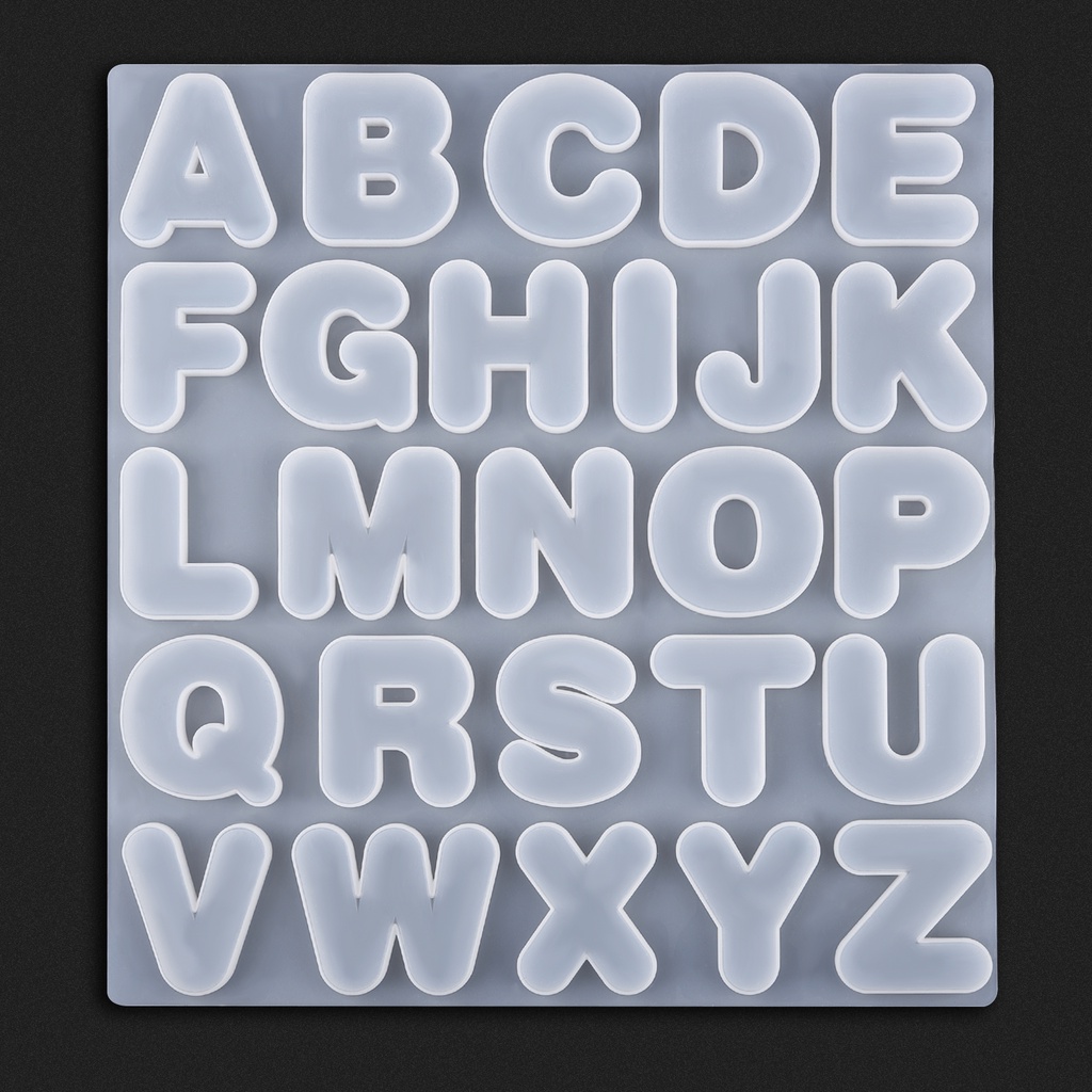 Chữ Epoxy Silicone Khuôn chữ và số Khuôn DIY Key Buckle Earrings Epoxy Trang sức Thủ công mỹ nghệ Đúc khuôn