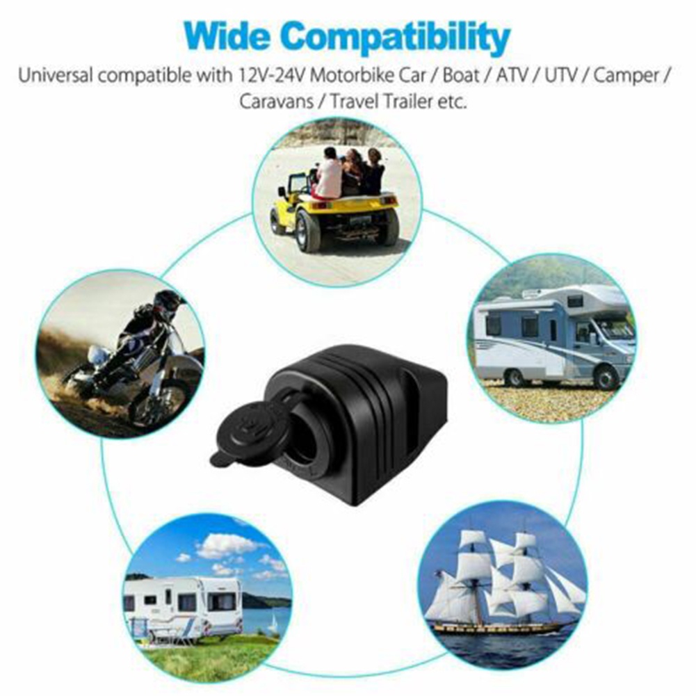 Ổ CắM BậT LửA BằNg NhựA MàU Đen ChốNg Bụ