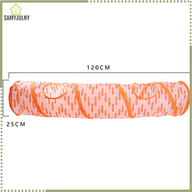 Đường Hầm Đồ Chơi Di Động Họa Tiết Chữ Cái Gắn Bóng Lông Gấp Gọn Được Cho Mèo Trong Nhà