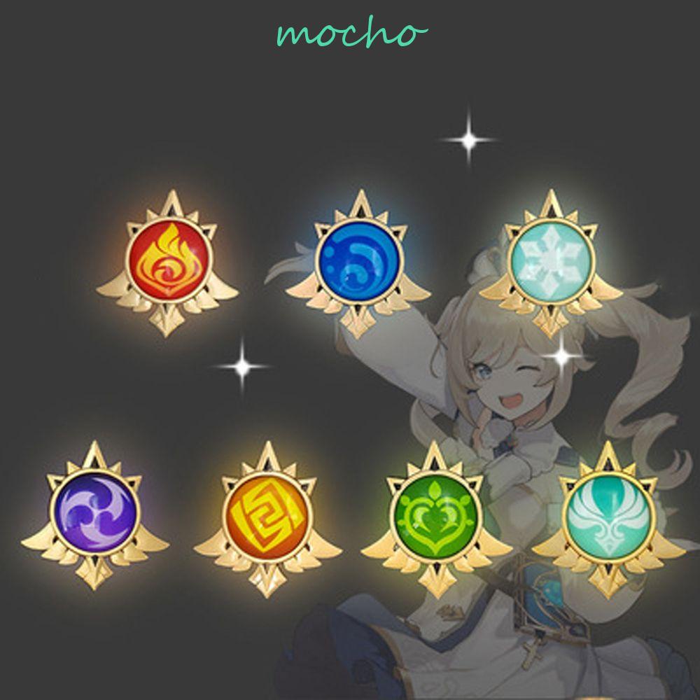 Mocho Huy Hiệu Cài Áo Bằng Hợp Kim Hình Anime Mắt Thần 7 Element Weapons Game Genshin Vision Lnazuma Thời Trang